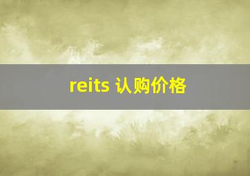 reits 认购价格